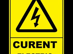 Placuta de avertizare pentru curent electric